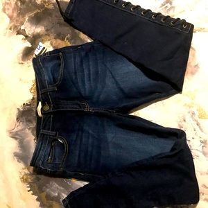 Cute Lace up legging blue jeans size 11